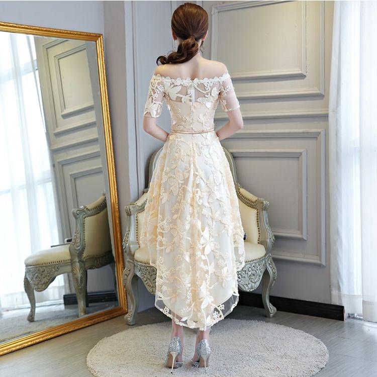 7サイズ・2カラー】パーティードレス フィッシュテール オフショルダー