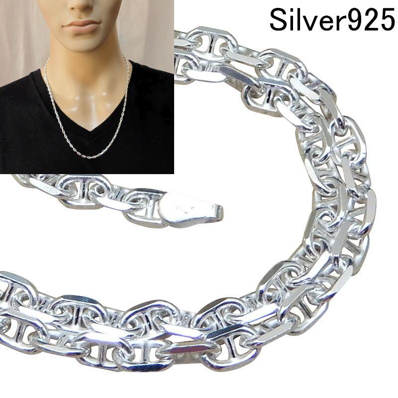 チェーン ネックレス メンズ シルバー925 3.5mm 60cm アンカーチェーン