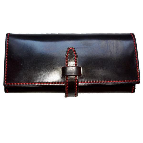 コードバン 2つ折り 長財布 内側まで ホーウィン社シェルコードバン