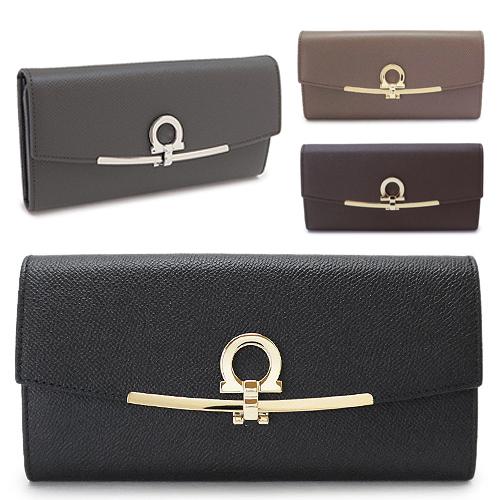 FERRAGAMO（フェラガモ） 長財布 レディース 22D150 フラップ かぶせ蓋
