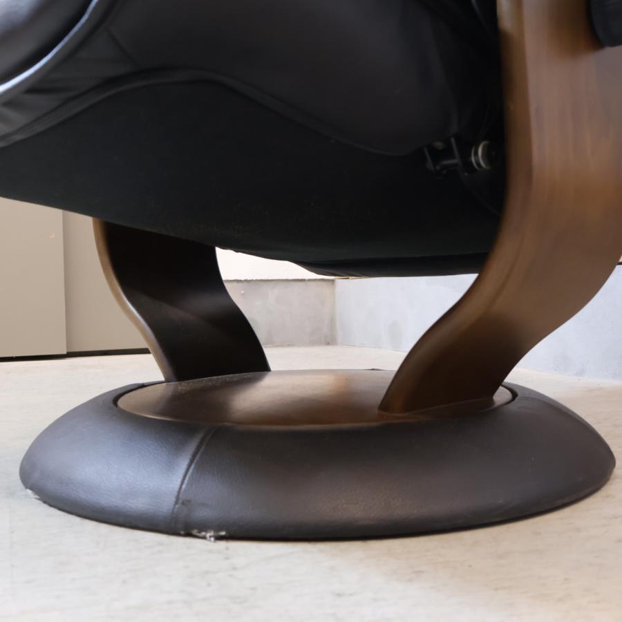 karimoku カリモク 本革 リクライニングチェア オットマン付