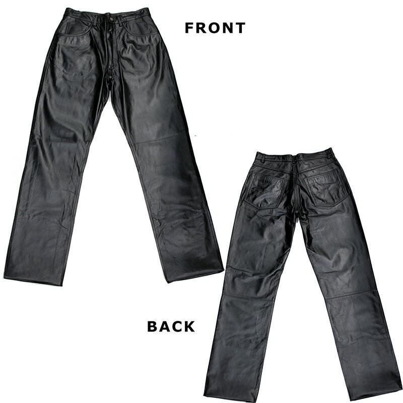 レザーパンツ メンズ 本革 牛革 ジーパンタイプ革パンツ M/L/Ll/3L/4L
