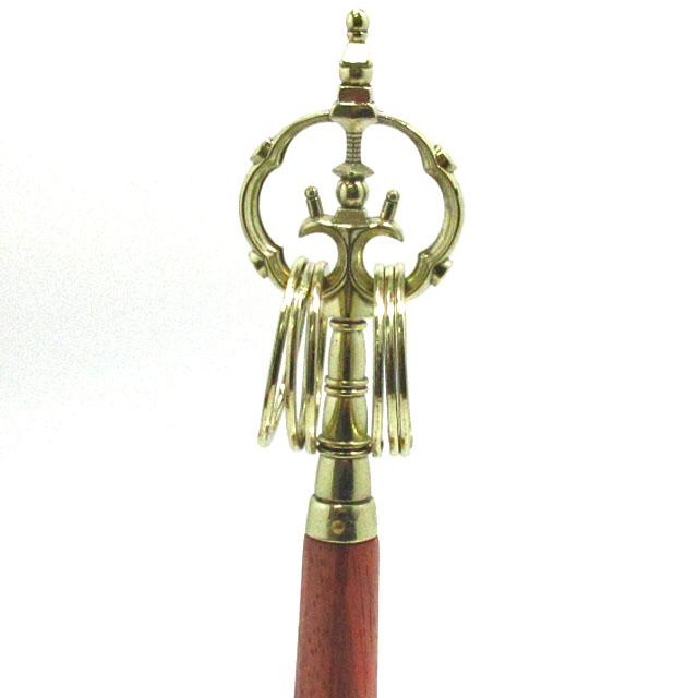 錫杖 しゃくじょう 密教法具 禅杖 法杖 長さ約25．5cm 声杖 鳴杖