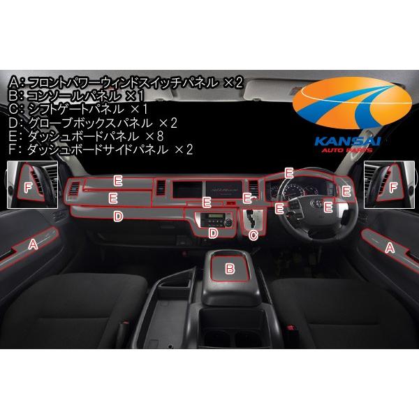 SilkBlazeシルクブレイズ インテリアパネル16Pセット200系ハイエース4