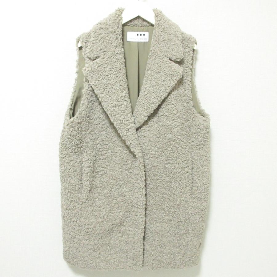 美品 three dots スリードッツ 定番完売モデル Poodle boa tailored