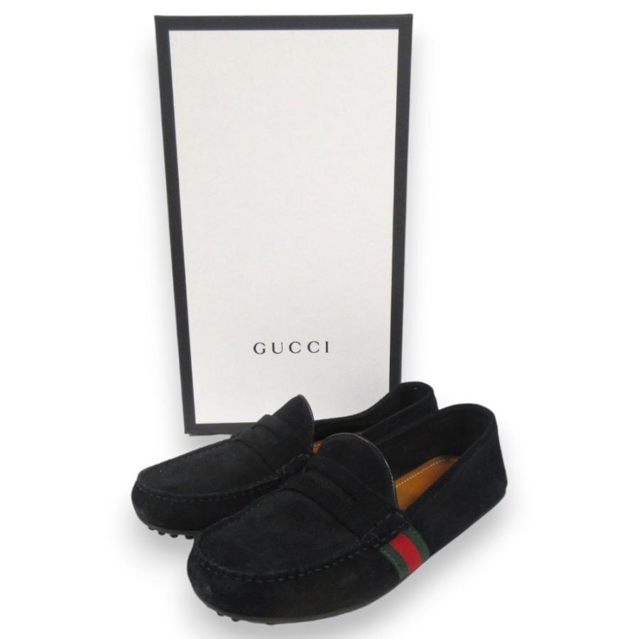 GUCCI（グッチ） 美品 スエード シェリーライン コインローファー