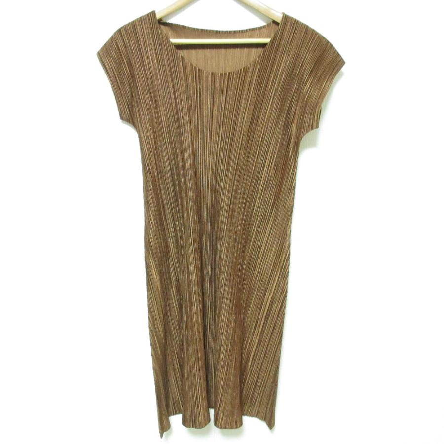 PLEATS PLEASE（プリーツ プリーズ） 美品 イッセイミヤケ 半袖 ミディ