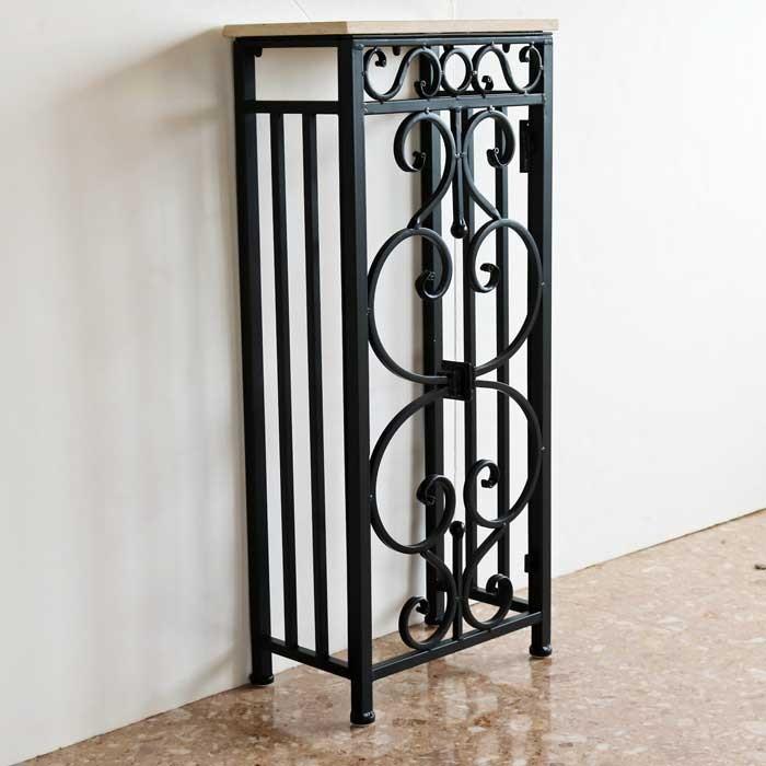 コンソールテーブル 大理石 テーブル 花台 ロートアイアン