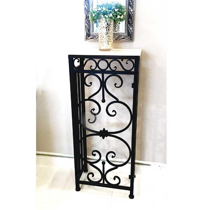 コンソールテーブル 大理石 テーブル 花台 ロートアイアン