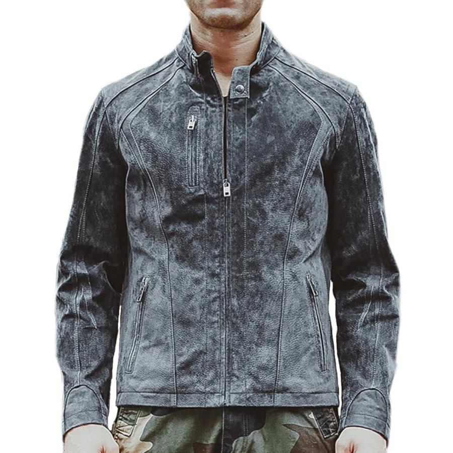 送料無料!】全10サイズ メンズ 本革グレーカラーピッグスキンレザー