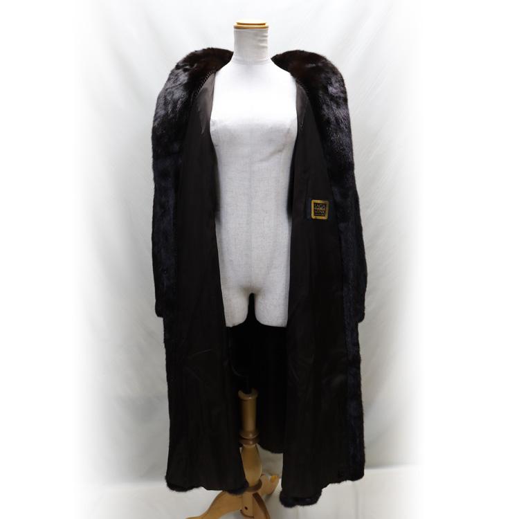 SAGA サガ ミンク ファー ロングコート ダーク 爆買 : エルベート