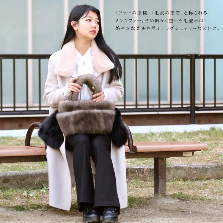 バッグ ファー リアルファー 日本製 ミンク トートバッグ ハンドバッグ