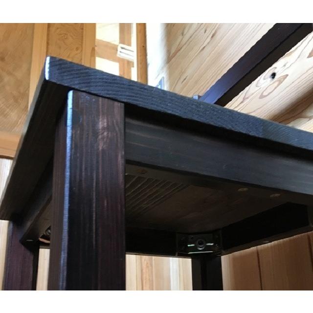 大型ダイニング囲炉裏テーブルと木製椅子4脚のセット テーブル