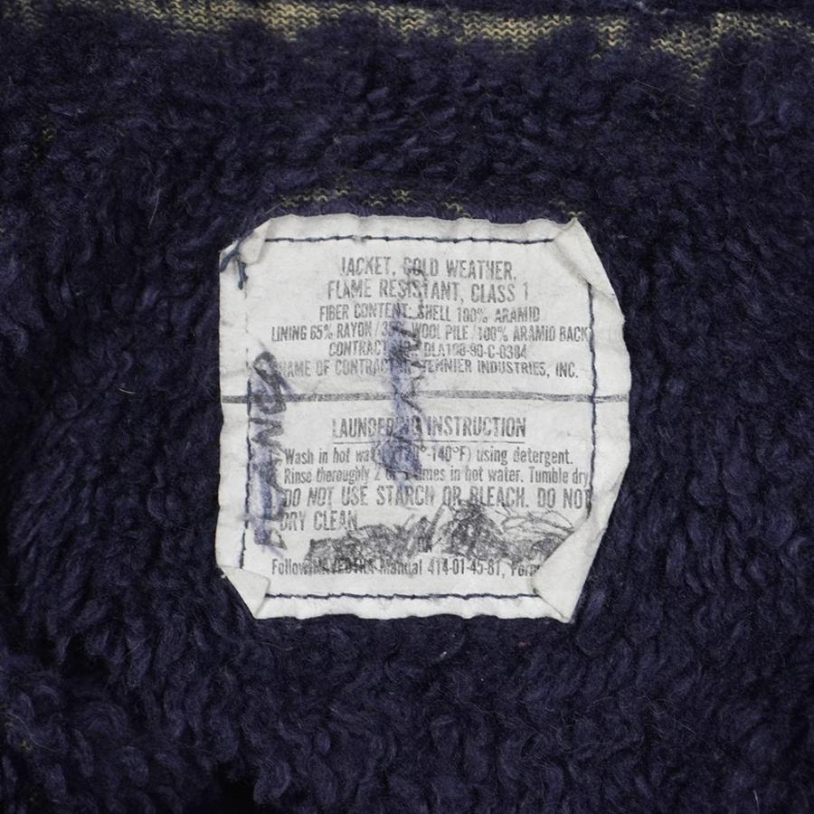 ミリタリー US.NAVY 90s アラミドデッキジャケット 米軍実物 官給 放出