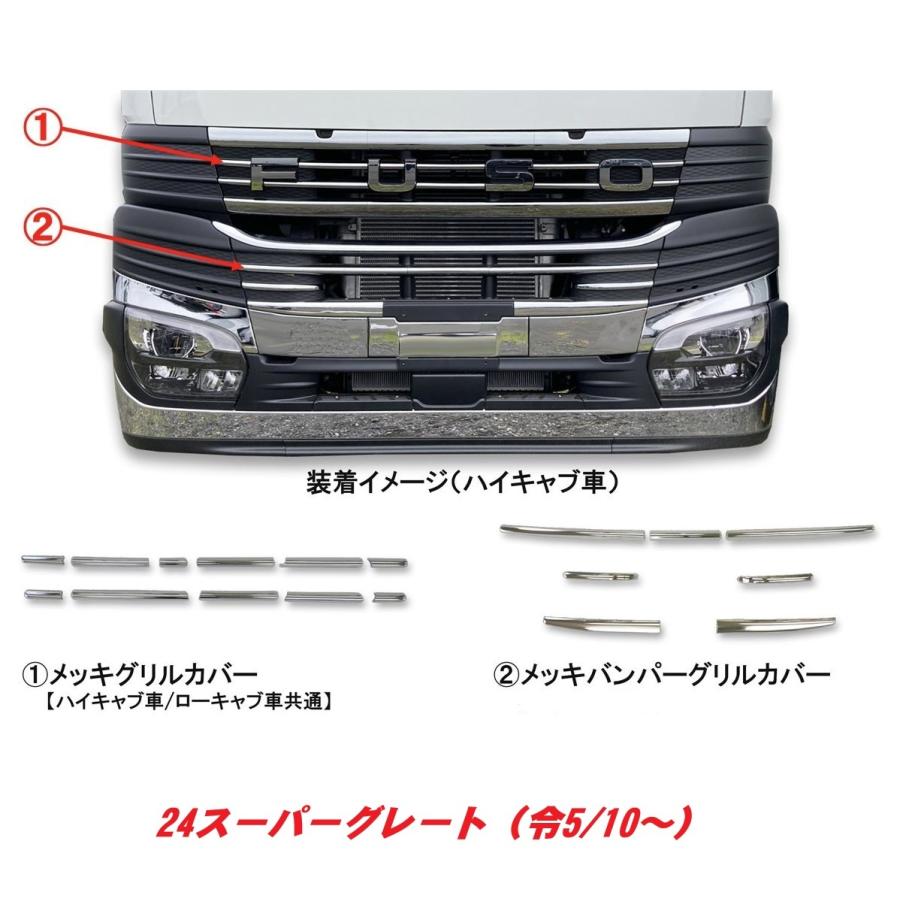 24スーパーグレート メッキグリルカバー（1） ATS : 常陸美装Yahoo