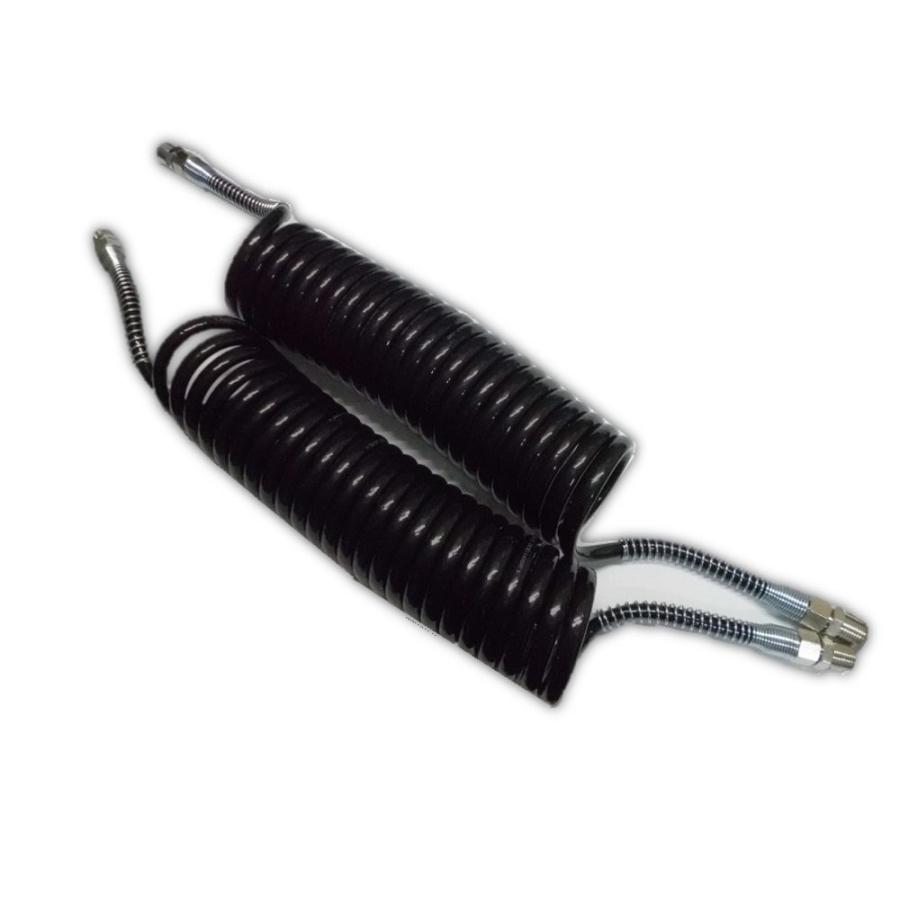 トレーラー用 スパイラルエアホース 黒2本組 : 常陸美装Yahoo!ショップ