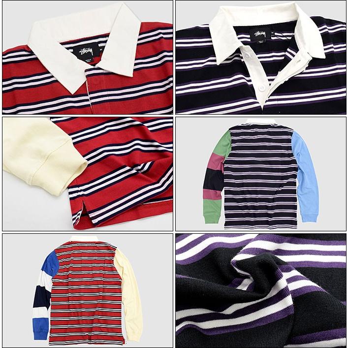 STUSSY（ステューシー） ポロシャツ 長袖 メンズ Mix Up Rugby(stussy