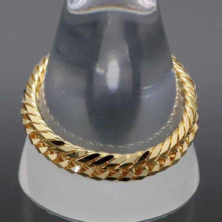 喜平リング 18金 （19号） 0.76φ 12面トリプル 指輪 チェーンリング