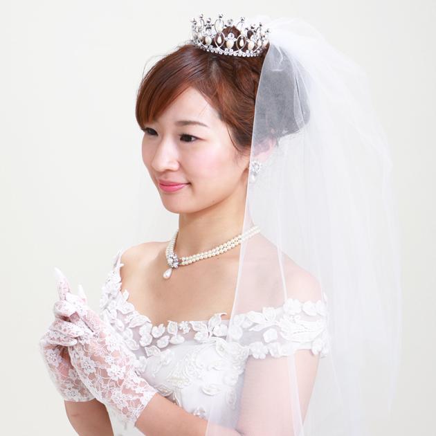 ドレス 小物 レンタル 5点セット ティアラ＋ベール＋ネックレス＋