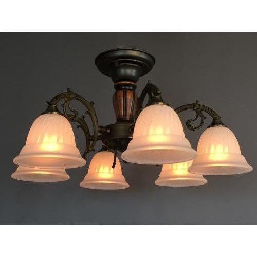 大正浪漫漂う モダンレトロなシャンデリア 【E17-60W×6灯】/ アトリエ