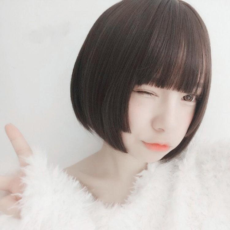 ウィッグ 姫カット ショート ボブ 安い ショートボブ ブラック
