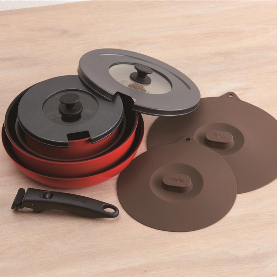 THERMOS（サーモス） ガス火専用 フライパン セット 9点 深型 KSC-9A