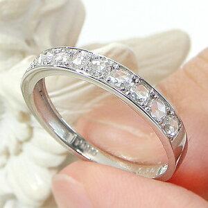 ローズカット ダイヤモンド ハーフ エタニティ リング Pt900 K18 YG PG