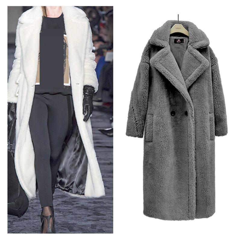 レディースセレクト ボア テディベア ロング チェスター コート 韓国