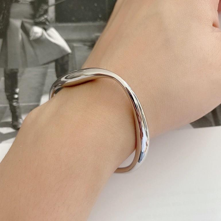 オープン バングル ブレスレット シルバー925 刻印入 アレルギー対応