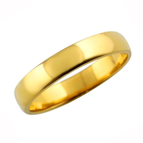 Jewelry i（ジュエリーアイ） 甲丸 リング 4mm幅 18金 指輪 メンズ K18