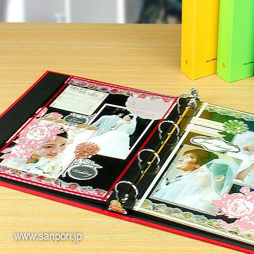 PD フォトアルバム リング MLサイズ 専用リフィル 粘着タイプ 5枚入