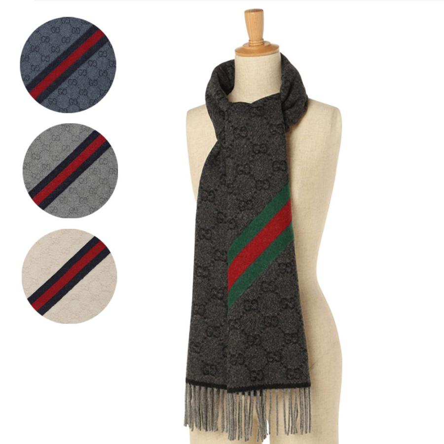 GUCCI（グッチ） マフラー 570603 3G200 1466 LEAD/DARK GREEN