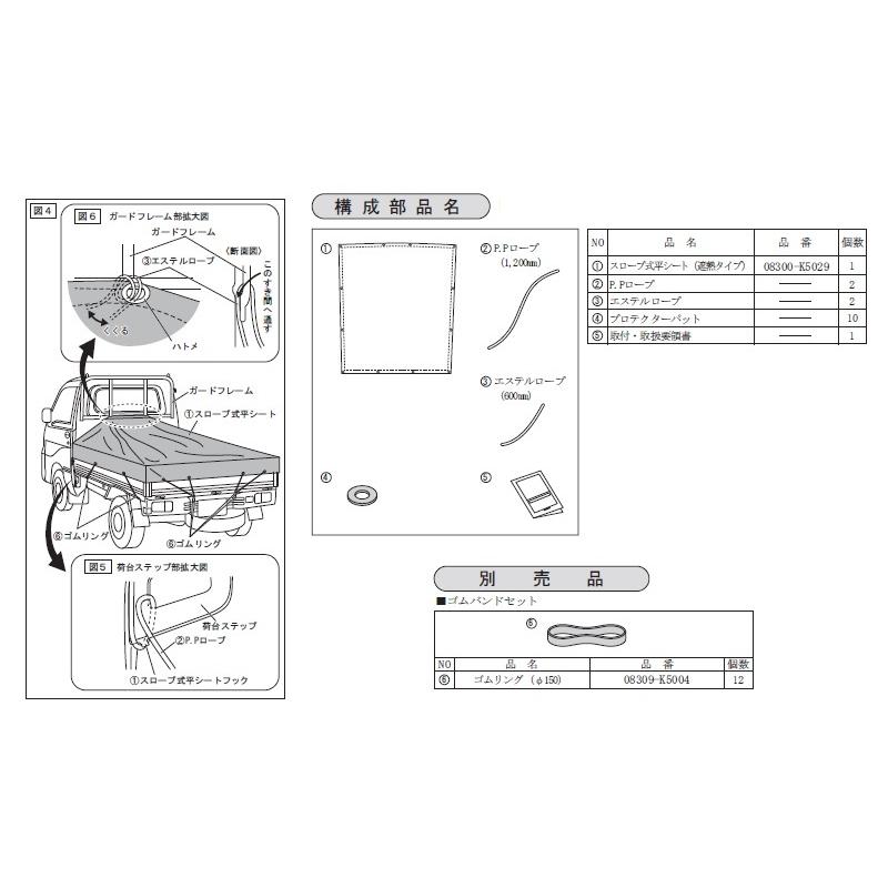 ハイゼット スロープ式平シートセット(遮熱タイプ・ジャンボは不可