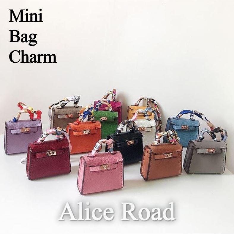 ミニバッグチャーム バッグアクセサリー キーホルダー PUレザー