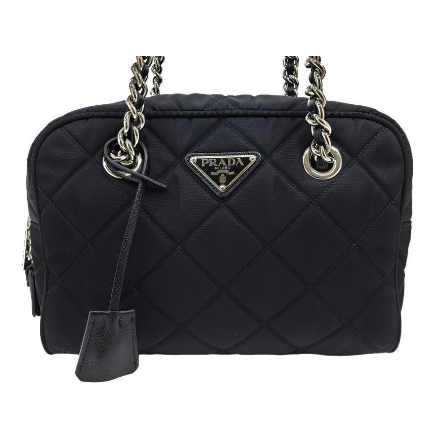 PRADA プラダチェーンナイロンキルティング斜めがけショルダーバッグ
