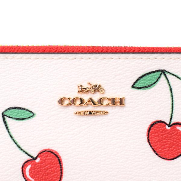 COACH（コーチ） 長財布 レザー チェリー さくらんぼ プリント ロゴ