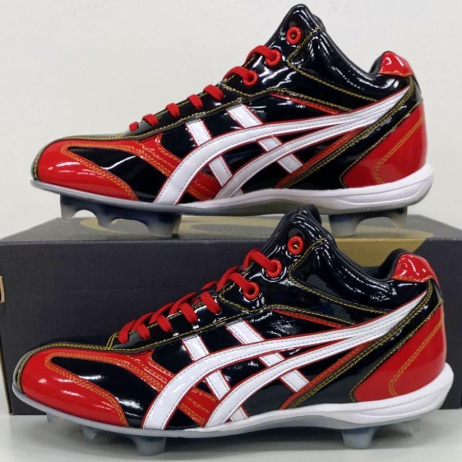 ASICS（アシックス） 【サイズ交換送料無料】ブラック×レッド 野球