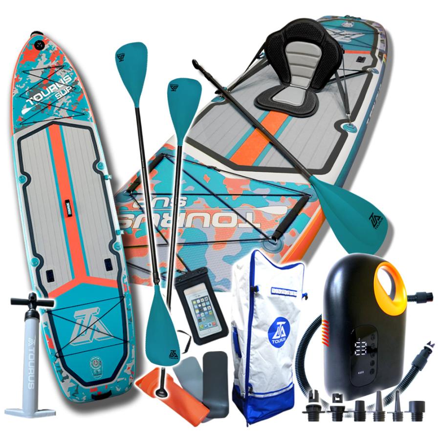 TOURUS スタンドアップパドルボード 電動ポンプ セット 充電式 釣り