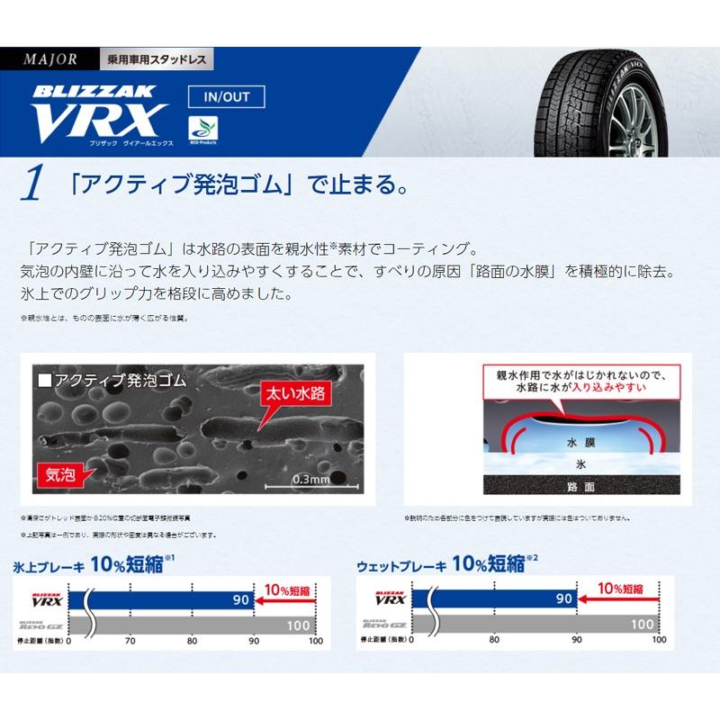 ブリザック ブリヂストン VRX 175/65R15 スタッドレスタイヤ 4本