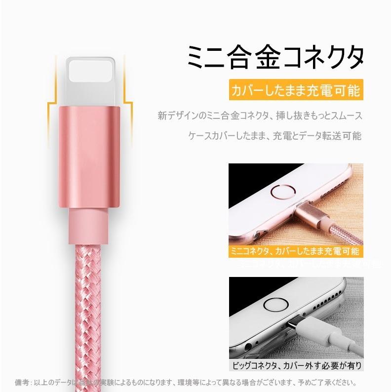 明誠 【2本セット】iPhoneケーブル 長さ 1m+2m 急速充電 高速データ
