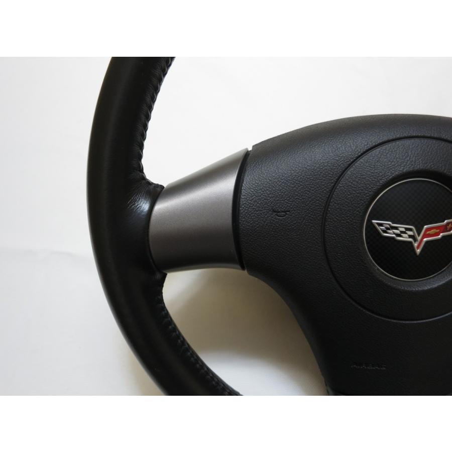シボレー コルベット C6 Z06 X245A 純正 革 ステアリング ハンドル