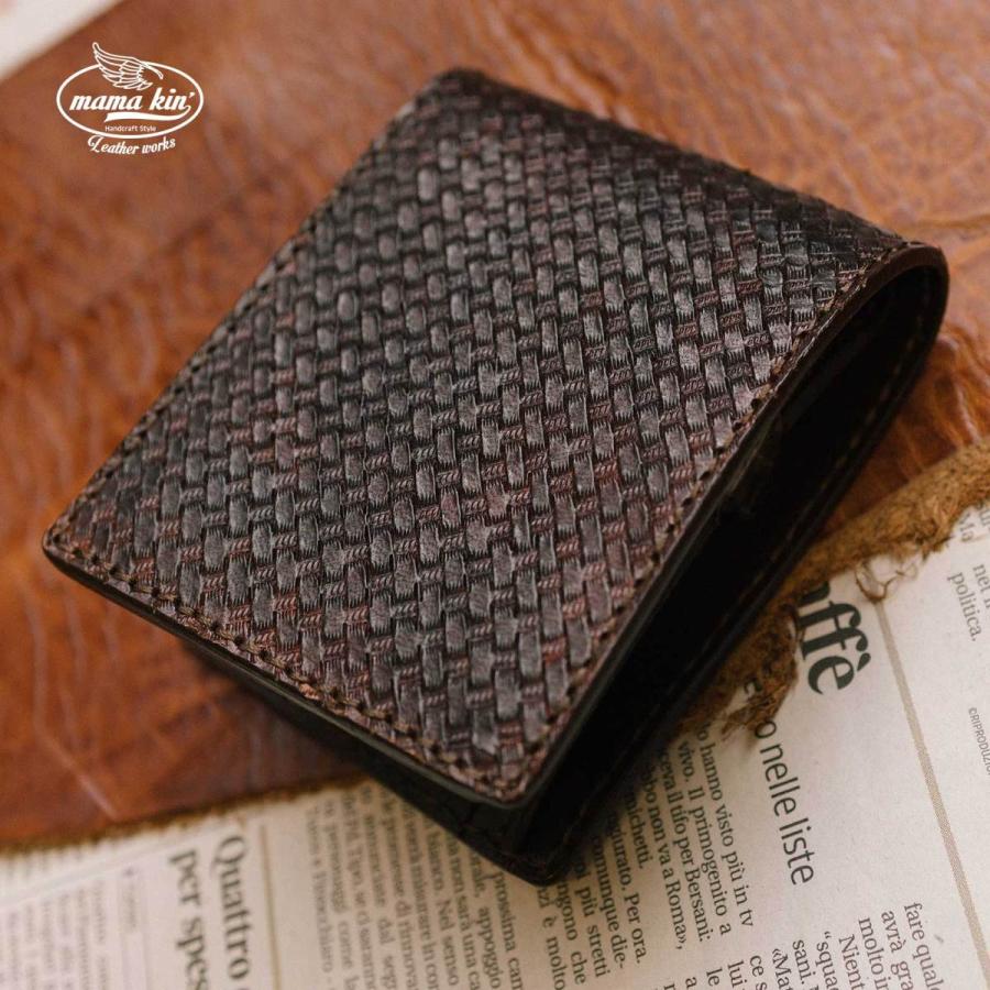 財布 ヌメ革 サドルレザー 本革 レザーカービング レザーウォレット