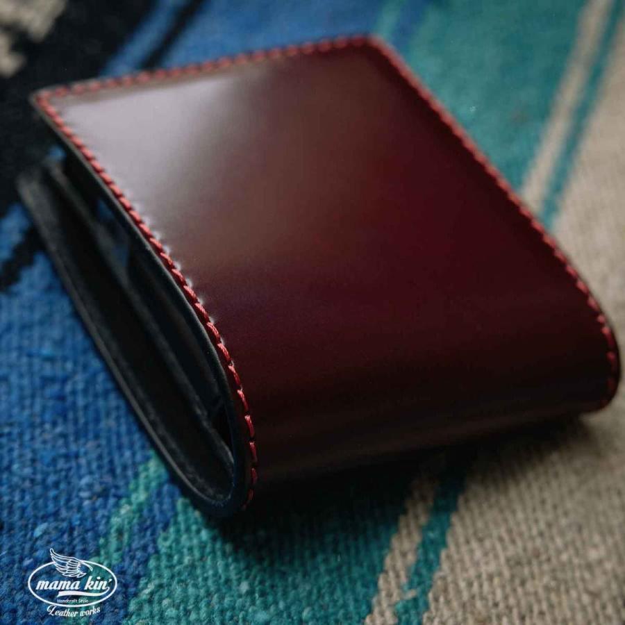 コードバン/二つ折り財布/栃木レザー/レザーウォレット/牛革/馬革