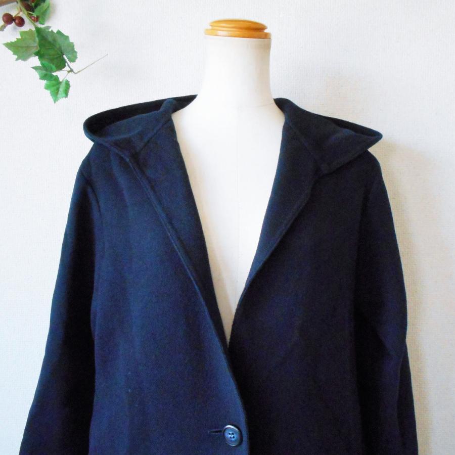 PLST（プラステ） レディース 用 フード 付き コート 紺 S