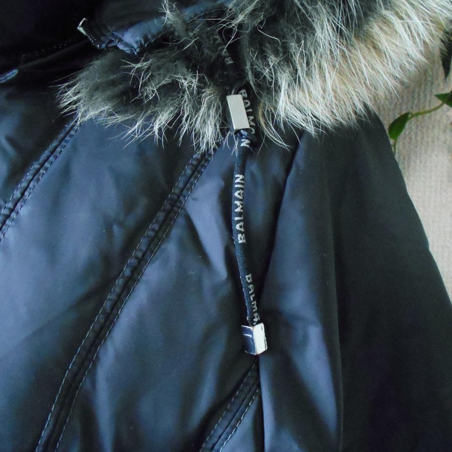 BALMAIN（バルマン） 美品 ブルー フォックス ファー 使用 レディース