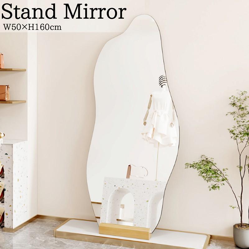 スタンドミラー 北欧 姿見 2Way ウォールミラー 全身鏡 壁掛け 韓国