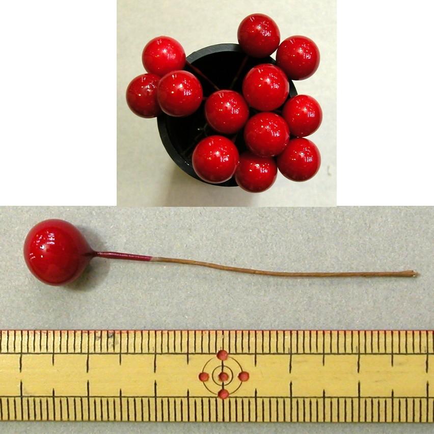 メール便可 赤い実 12粒 直径約1cm 造花 クリスマス リース ヒイラギ