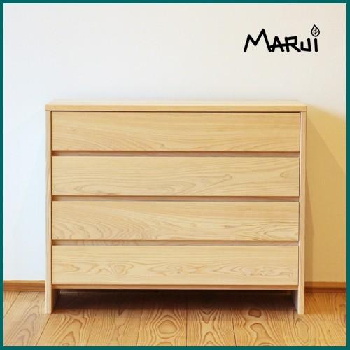 チェスト 4段 ロータイプ 檜 国産 天然木製 ヒノキ無垢 サイズオーダー