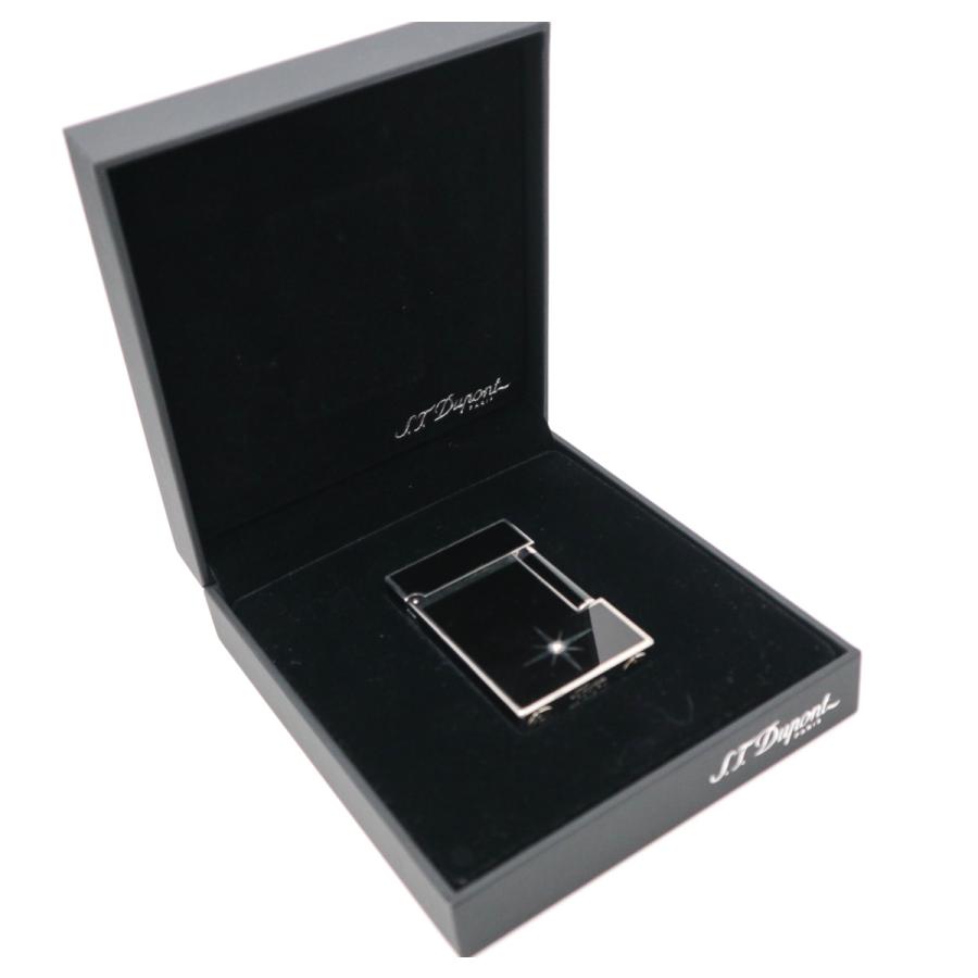 ライン2 ST.Dupont デュポン ソリテール 1Pダイヤ 黒漆塗り ライター