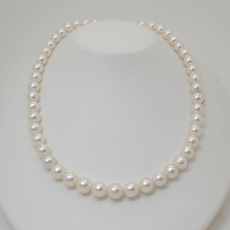 MIKIMOTO ミキモト K18WGクラスプ パールネックレス 8.5mm〜9mm